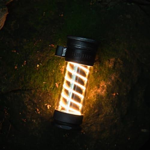 Barebones Edison Light Stick  Tumbled Steel, USB Rechargeable LED Lantern and Flashlight with 7 Modes, 40+ Hour Run Time, Camping Essentials with Magn