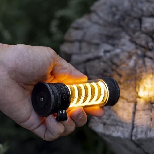 Barebones Edison Light Stick  Tumbled Steel, USB Rechargeable LED Lantern and Flashlight with 7 Modes, 40+ Hour Run Time, Camping Essentials with Magn