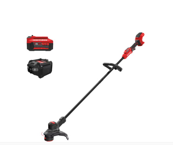 CRAFTSMAN V20 Brushless RP 20-volt Max 13-in Straight Shaft Battery String Trimmer 5 Ah (Battery and Charger Included)(open box)