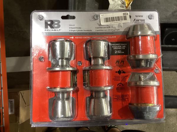 Lot # 953 Reliabilt Keyed Entry Project Pack $35