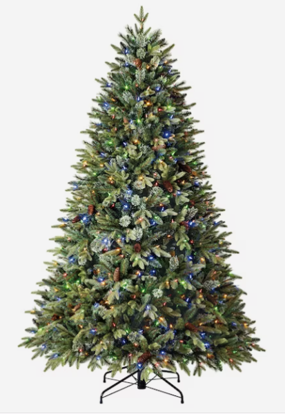 Holiday Living 9-ft Hayden Pine Pre-lit LED Artificial Christmas Tree (open box)
