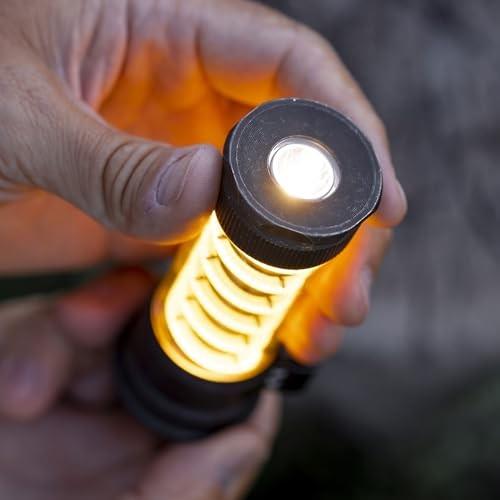 Barebones Edison Light Stick  Tumbled Steel, USB Rechargeable LED Lantern and Flashlight with 7 Modes, 40+ Hour Run Time, Camping Essentials with Magn