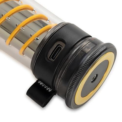 Barebones Edison Light Stick  Tumbled Steel, USB Rechargeable LED Lantern and Flashlight with 7 Modes, 40+ Hour Run Time, Camping Essentials with Magn