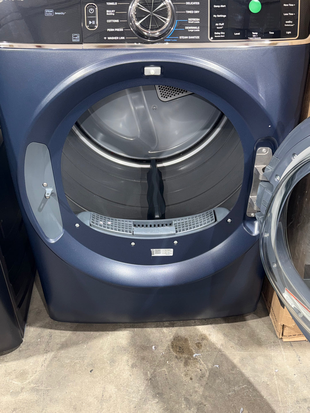 Profile 7.8 cu. ft. vented Electric Dryer in Sapphire Blue with Steam and Sanitize Cycle, ENERGY STAR (DONT LIST) (MP)