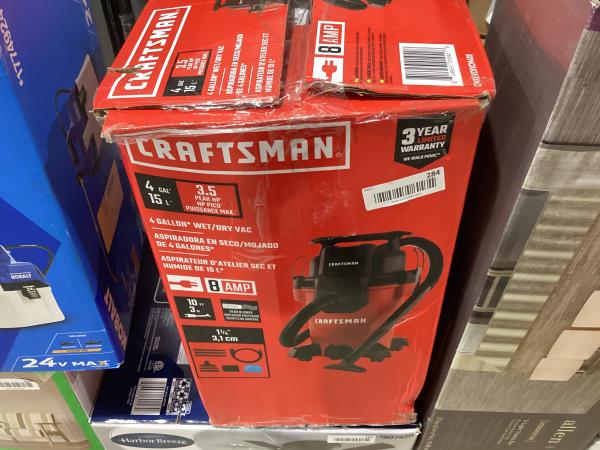 Lot # 284 Craftsman Vacumm 4Gal Cleaner Portable Blower $120