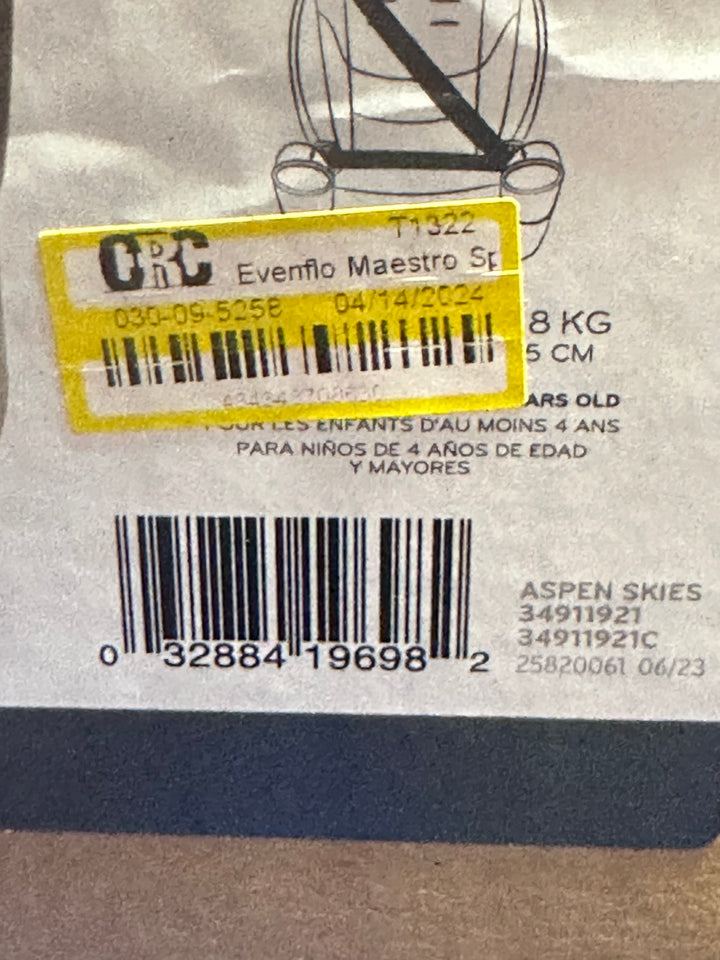 Evenflo Maestro Sport Harness Booster Car Seat (open box)(DONT LIST)