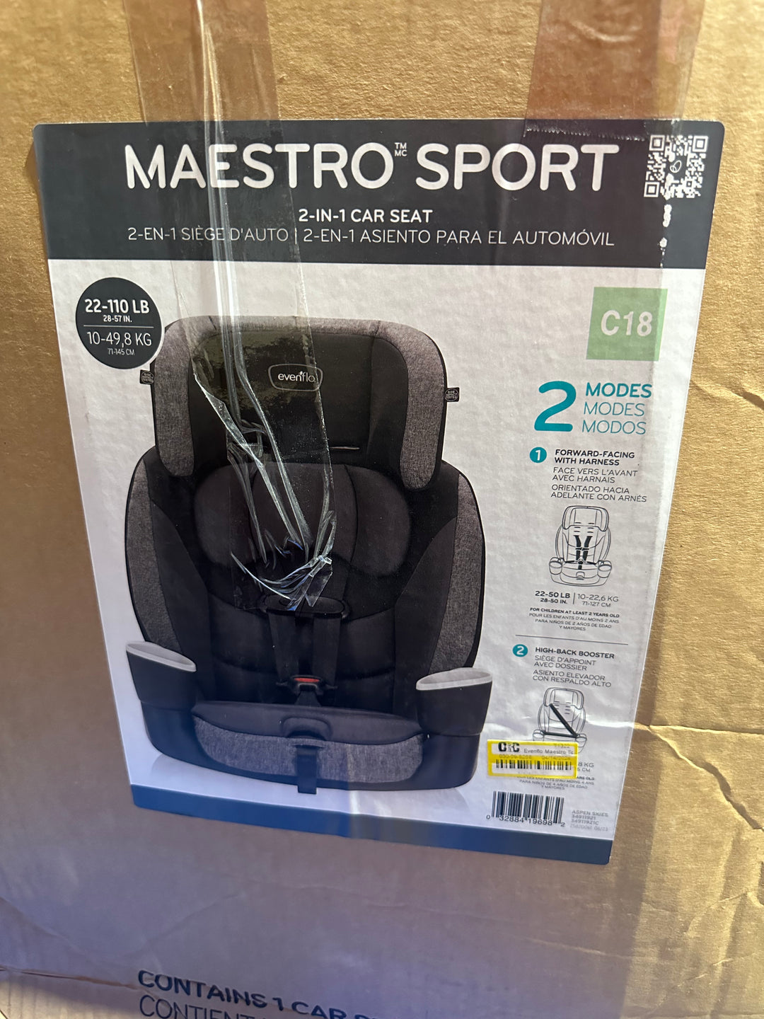Evenflo Maestro Sport Harness Booster Car Seat (open box)(DONT LIST)