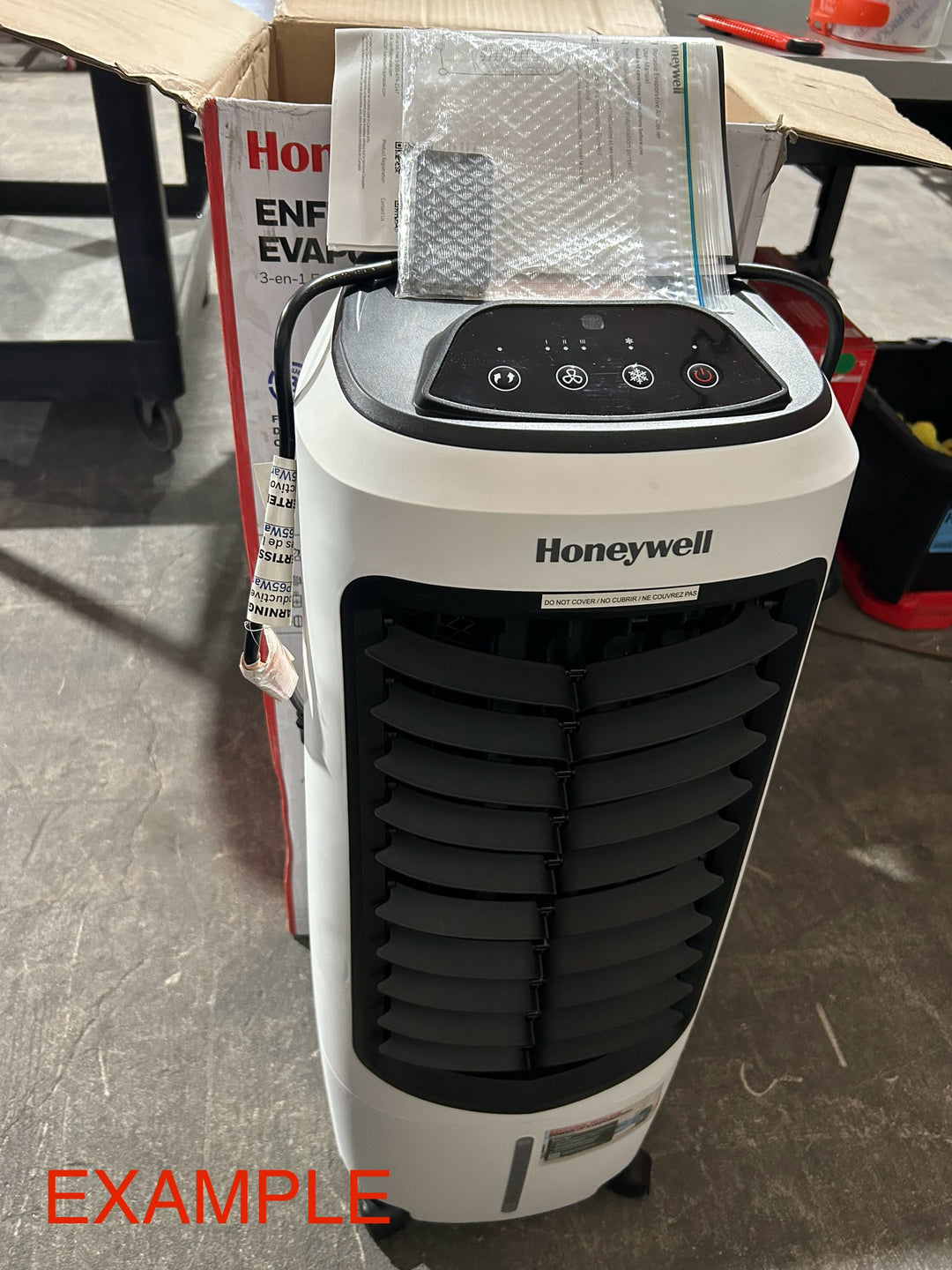 Honeywell 194-CFM 3-Speed Indoor Portable Evaporative Cooler for 100-sq ft (Motor Included) (OPEN BOX)