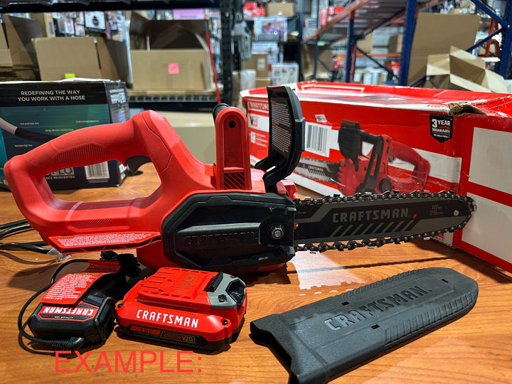 Motosierra CRAFTSMAN V20 de 20 voltios máx., 10 pulgadas, batería de 2 Ah (batería y cargador incluidos) (usada)
