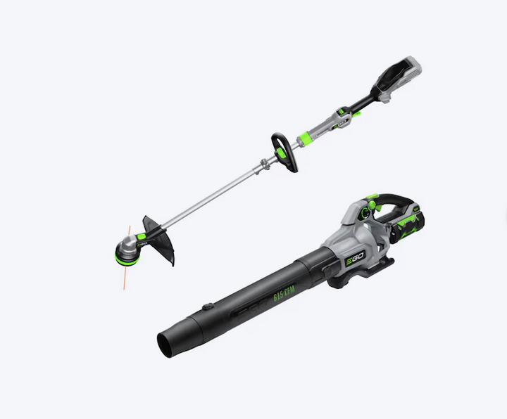 Kit combinado de recortadora de hilo y soplador de hojas inalámbrico EGO POWER+ de 56 voltios y 2,5 Ah (usado)