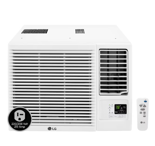 LG Electronics 550-sq ft Window Air Conditioner with Heater with Remote ( 230-Volt , 12000-BTU ) (USED)