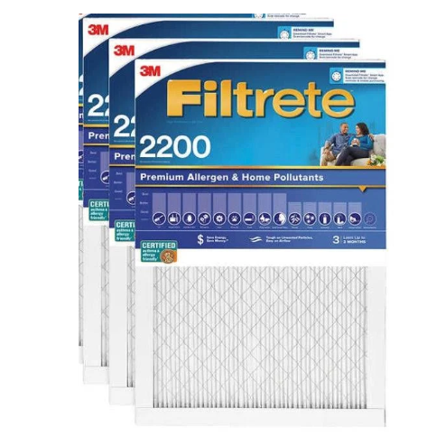 Filtrete 3M Ultra Allergen 2200 Air Filter 20x25x1 -3pack (Open box)