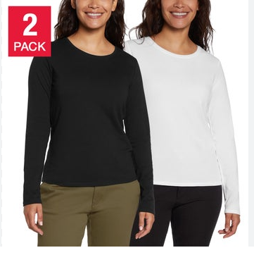 Banana Republic Ladies' Long Sleeve Tee, 2-pack (New)