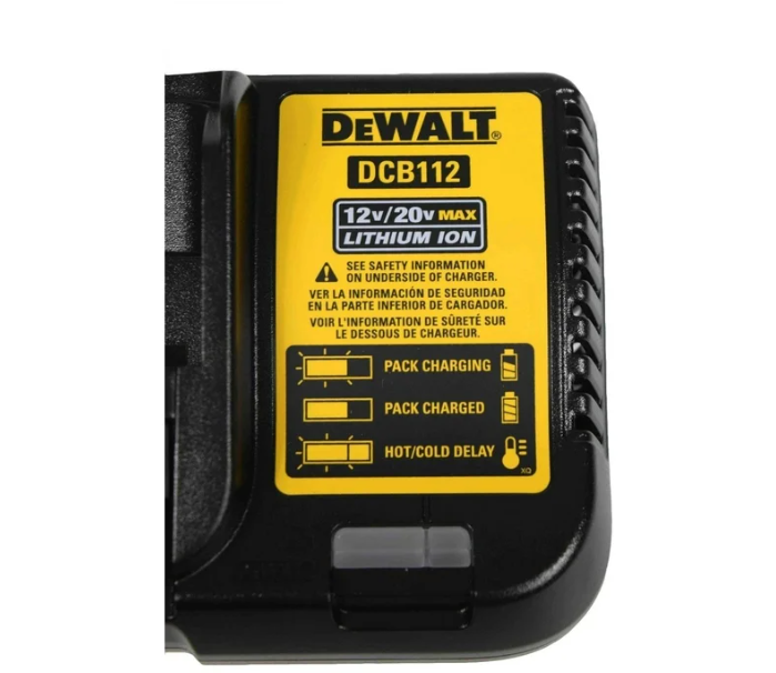 Cargador de batería de iones de litio DeWALT Max 12 V/20 V DCB112 (caja abierta)