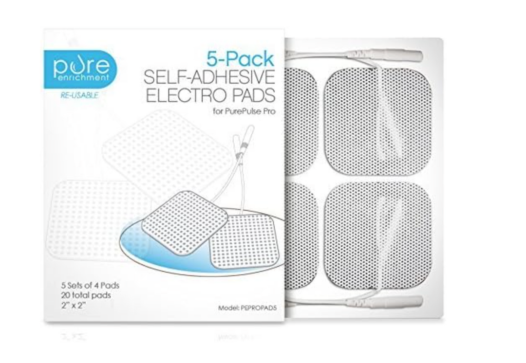 PurePulse Unit Massager Pads – Premium 5-Pack of 4 Square, Self-Adhesive 2” x 2” Replacement Electrode Pads (Total of 20 Pads) (new)