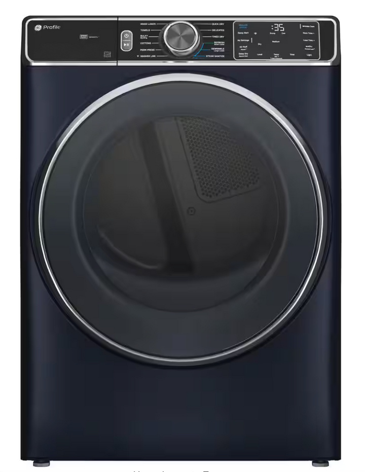 Profile 7.8 cu. ft. vented Electric Dryer in Sapphire Blue with Steam and Sanitize Cycle, ENERGY STAR (DONT LIST) (MP)