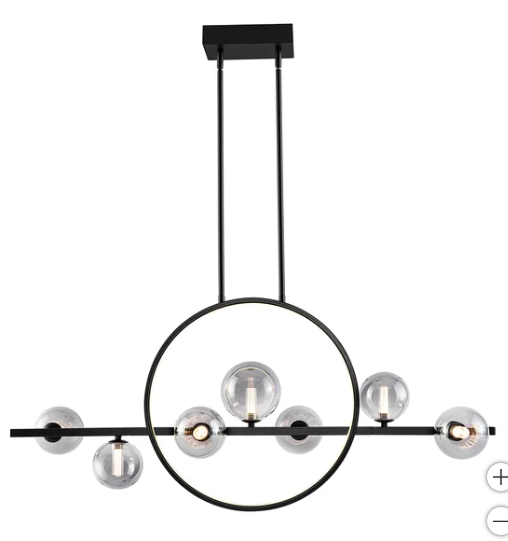 Lámpara colgante de isla LED Housemark Luna de 8 luces (nueva)