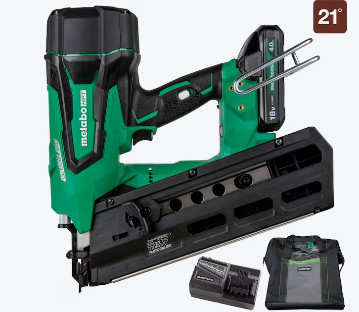Metabo HPT 3-1/2-in 21-Degree Cordless Framing Nailer (Battery and Charger Included) (OPEN BOX)