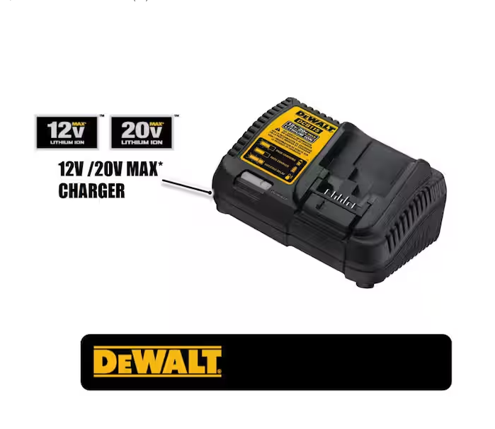 Cargador de batería de iones de litio DEWALT de 12 V a 20 V (NUEVO)