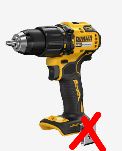 Taladro percutor inalámbrico sin escobillas Dewalt 20 V MAX* de 1/2 pulg. (HERRAMIENTA DESNUDA) (USADO)