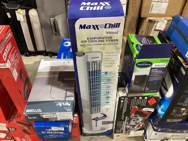 Lot # 451 Maxx Chill 3-CFM 3 -Speed Portable Evaporative Cooler $100