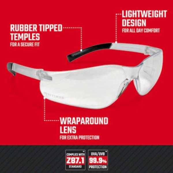 Gafas protectoras Craftsman Rad Atac (paquete de 4) (nuevas)