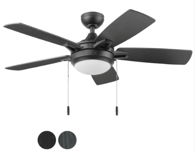 Harbor Breeze 44-in Black Indoor Ceiling Fan $130