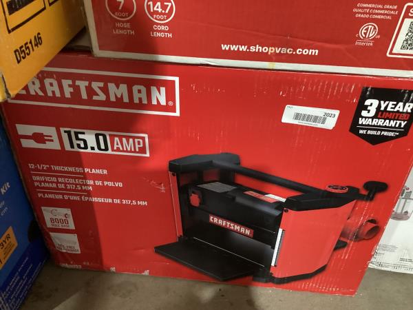 Lot # 2023 CRAFTSMAN 15-Amp Benchtop Planer CMEW320 $299