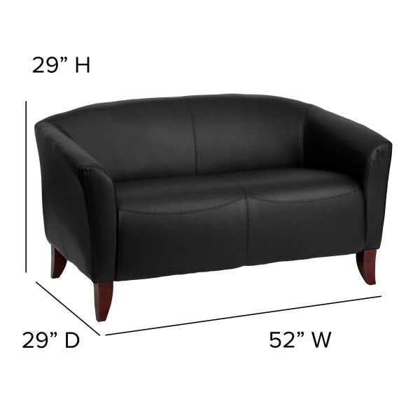 Lot # 1896 HERCULES ImperialSeries BlackLeather Loveseat $861