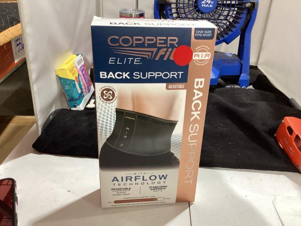Lot # 408 Copper Fit Elite Air Back Support Brace