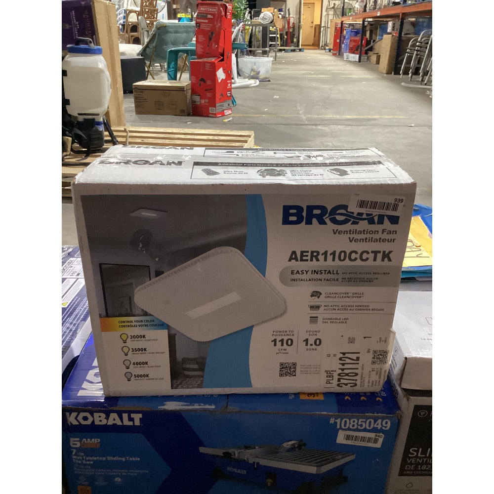 Lot # 939 Broan Exhaust Fan $171.71