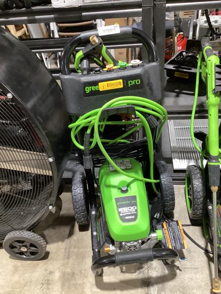 Lot # 2063 Greenworks 3000 PSI 2.0 Max GPM TruBrushless Electric Pressure Washer $329