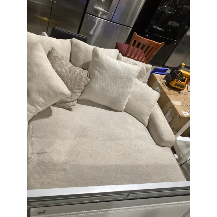 Lot # 2307 Beige Model Beige Cushioned Sofa $800