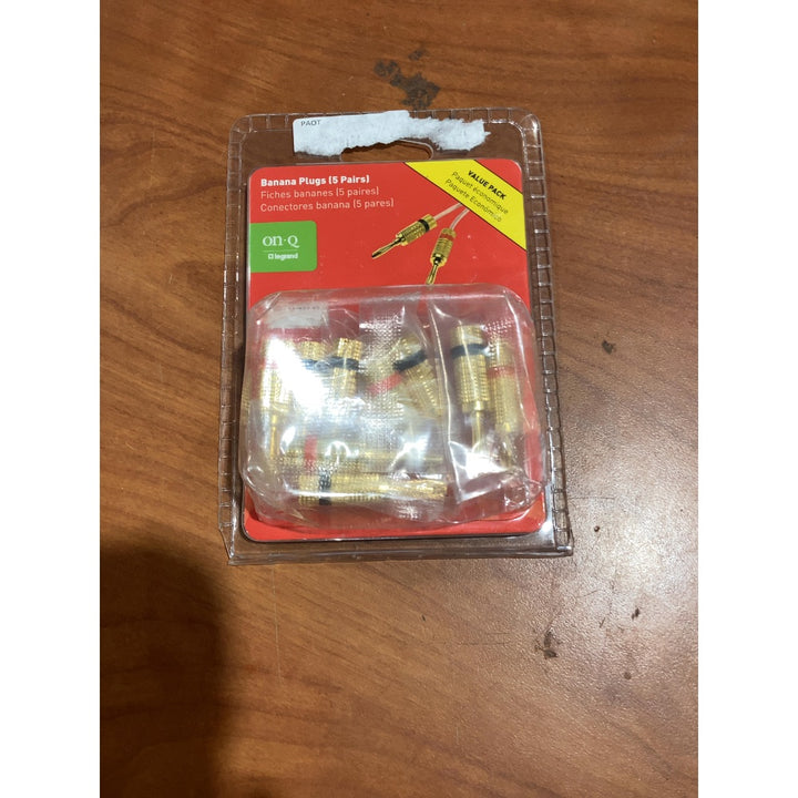 Lot # 1077 on-Q by Legrand Gold Banana Plugs 5 Pairs $18.00