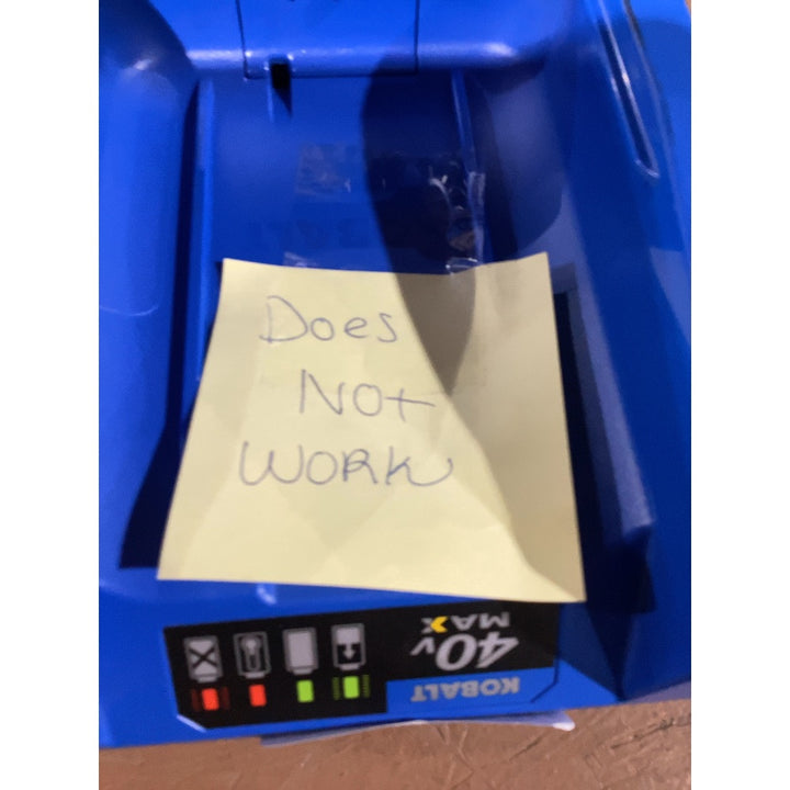 Lot # 414 Kobalt Battery Charger AS-IS $15.00