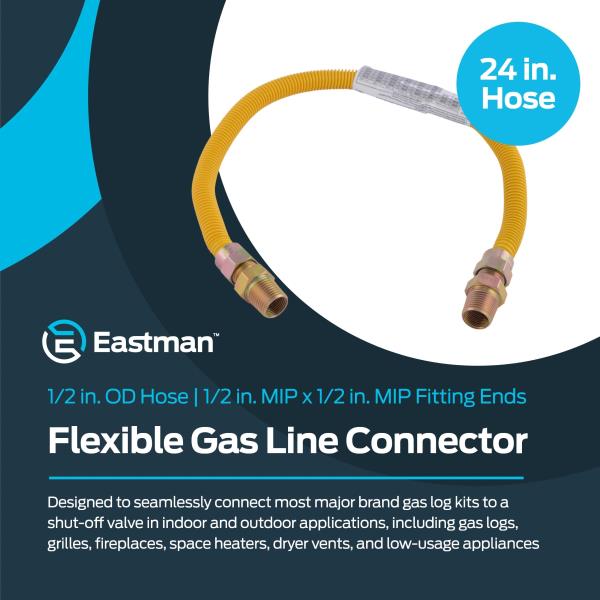 Lot # 678 Eastman 24 Inch x 1/2 Inch OD Flexible Gas Line Connector
