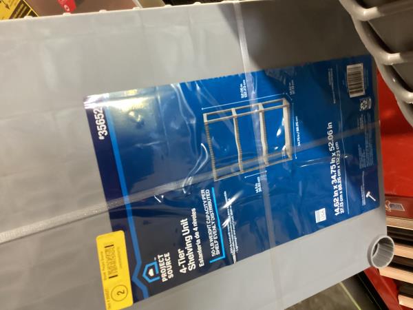 Lot # 2236 Blue Hawk Plastic 4-Tier Utility Shelving $40