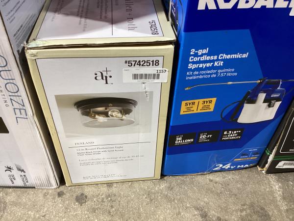 Lot # 1157 Allen + Roth Fenland 1-Light Mount Light $95