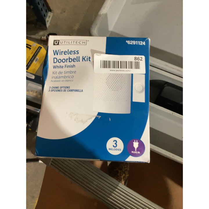 Lot # 862 Utilitech Wireless Doorbell Kit $29.95