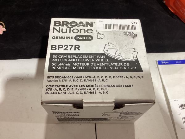 Lot # 577 Genuine BP27R Broan Nautilus Vent Bath Fan