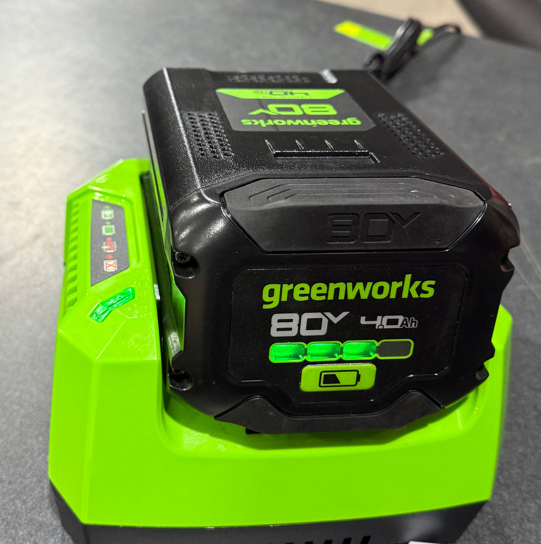 Greenworks 80V 21" Cordless Battery Brushless Self-Propelled Mower 3pc Combo Kit openbox