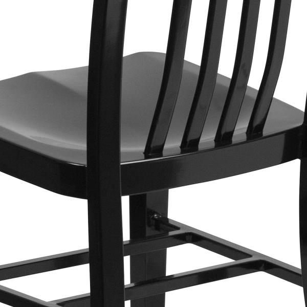 Lot # 1658 Commercial Grade Black Metal Chair $75