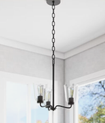 Lot # 999 Project Source Black Transitional Chandelier $69