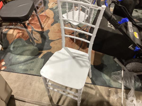 Lot # 2102 Flash Furniture HERCULES Series White Resin Stacking Chiavari Chair