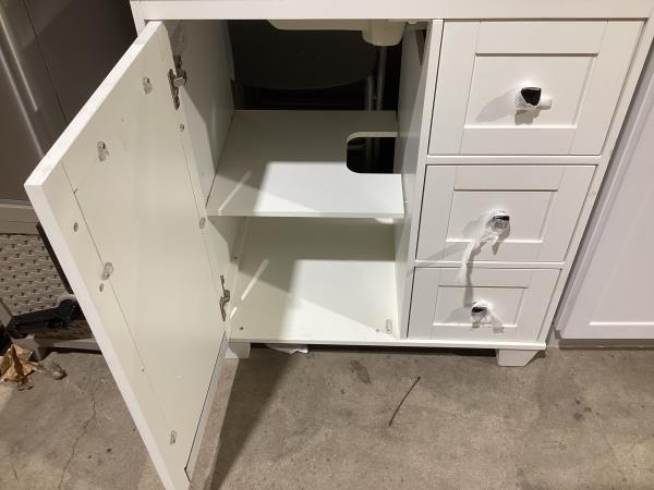 Lot # 2222 allen+roth 30in White Sink Bathroom Vanity $499