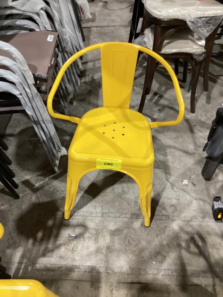 Lot # 2247 Flash Furniture Yellow Metal Side Chair $85