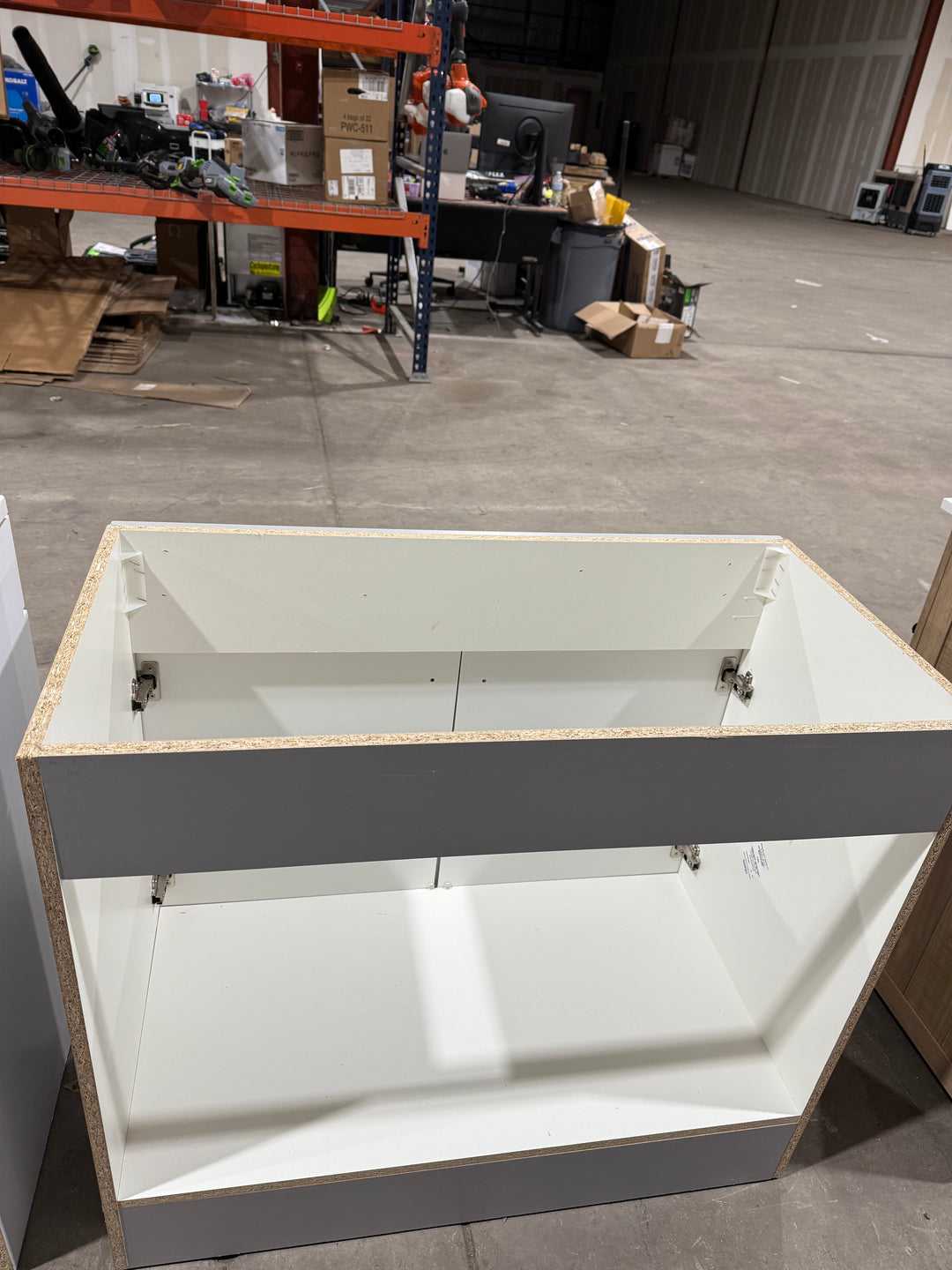 Project Source Dover 36-in Light Gray Single Sink Bathroom Vanity (NO TOP) (OPEN BOX)