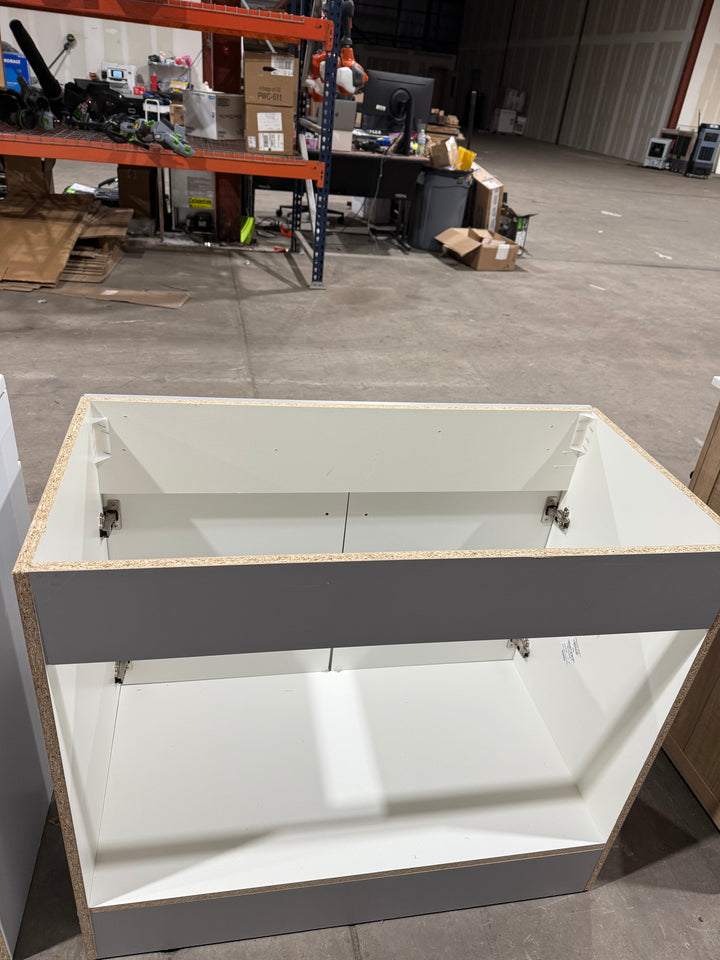 Project Source Dover 36-in Light Gray Single Sink Bathroom Vanity (NO TOP) (OPEN BOX)