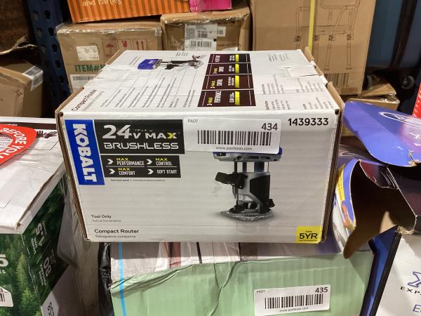 Lot # 434 Kobalt 24V MAX 1/4-in Variable Speed Brushless Fixed Cordless Router (Bare Tool Only)