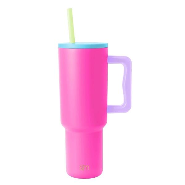 Simple Modern Trek Tumbler W/Handle & Straw, 40oz Choice Green/Black/Pink/White